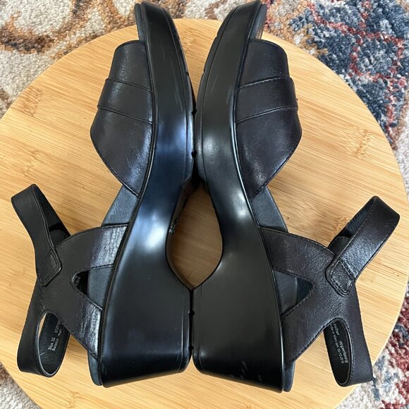 Dansko Black Leather Sandal Walking Co, Women's Sz EU 39 - Picture 4 of 8